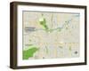 Political Map of Tempe, AZ-null-Framed Art Print