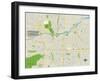 Political Map of Tempe, AZ-null-Framed Art Print