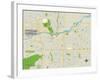 Political Map of Tempe, AZ-null-Framed Art Print