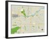 Political Map of Tempe, AZ-null-Framed Art Print