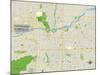 Political Map of Tempe, AZ-null-Mounted Art Print