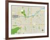 Political Map of Tempe, AZ-null-Framed Art Print