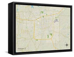 Political Map of Texarkana, TX-null-Framed Stretched Canvas