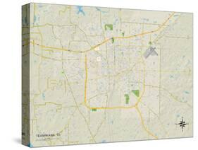 Political Map of Texarkana, TX-null-Stretched Canvas