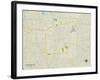 Political Map of Texarkana, TX-null-Framed Art Print