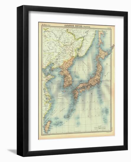 Political map of the Japanese Empire, early 20th century-Unknown-Framed Giclee Print