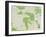 Political Map of The Villages, FL-null-Framed Art Print