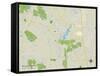 Political Map of The Woodlands, TX-null-Framed Stretched Canvas