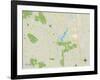 Political Map of The Woodlands, TX-null-Framed Art Print