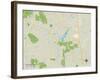 Political Map of The Woodlands, TX-null-Framed Art Print