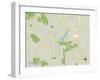 Political Map of The Woodlands, TX-null-Framed Art Print