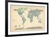Political Map of the World Map-Michael Tompsett-Framed Art Print