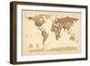 Political Map of the World Map-Michael Tompsett-Framed Art Print