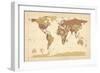 Political Map of the World Map-Michael Tompsett-Framed Art Print