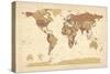 Political Map of the World Map-Michael Tompsett-Stretched Canvas