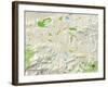 Political Map of Thousand Oaks, CA-null-Framed Art Print
