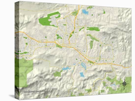 Political Map of Thousand Oaks, CA-null-Stretched Canvas