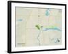 Political Map of Three Rivers, MI-null-Framed Art Print