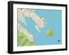 Political Map of Tiburon, CA-null-Framed Art Print