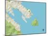 Political Map of Tiburon, CA-null-Mounted Art Print