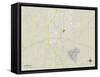 Political Map of Tifton, GA-null-Framed Stretched Canvas