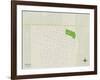 Political Map of Tioga, ND-null-Framed Art Print