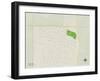 Political Map of Tioga, ND-null-Framed Art Print