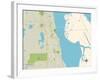 Political Map of Titusville, FL-null-Framed Art Print