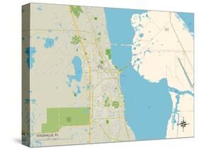 Political Map of Titusville, FL-null-Stretched Canvas
