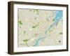 Political Map of Toledo, OH-null-Framed Art Print