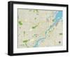 Political Map of Toledo, OH-null-Framed Art Print