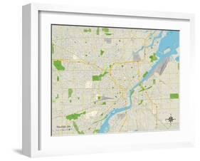 Political Map of Toledo, OH-null-Framed Art Print