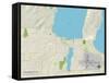 Political Map of Traverse City, MI-null-Framed Stretched Canvas