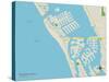 Political Map of Treasure Island, FL-null-Stretched Canvas