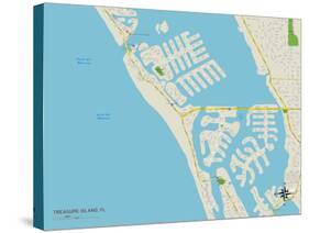 Political Map of Treasure Island, FL-null-Stretched Canvas