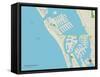 Political Map of Treasure Island, FL-null-Framed Stretched Canvas