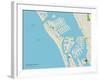 Political Map of Treasure Island, FL-null-Framed Art Print