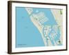 Political Map of Treasure Island, FL-null-Framed Art Print