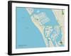 Political Map of Treasure Island, FL-null-Framed Art Print