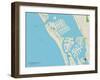 Political Map of Treasure Island, FL-null-Framed Art Print