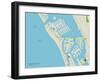 Political Map of Treasure Island, FL-null-Framed Art Print