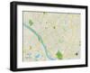 Political Map of Trenton, NJ-null-Framed Art Print