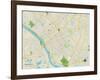 Political Map of Trenton, NJ-null-Framed Art Print