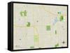 Political Map of Troy, MI-null-Framed Stretched Canvas