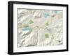 Political Map of Truckee, CA-null-Framed Art Print