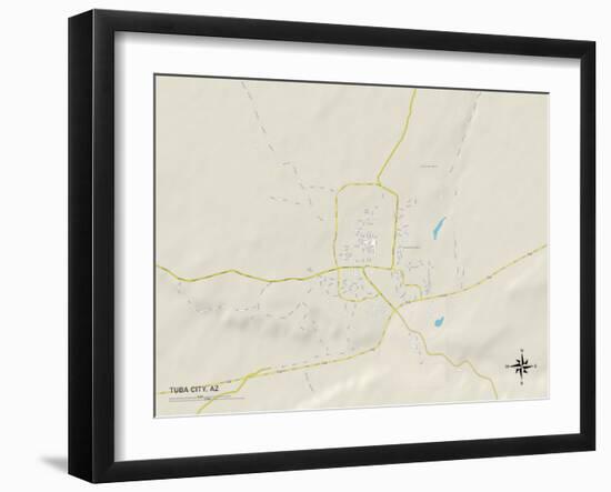 Political Map of Tuba City, AZ-null-Framed Art Print