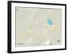 Political Map of Tucumcari, NM-null-Framed Art Print