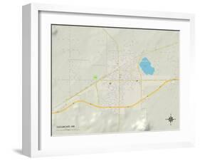 Political Map of Tucumcari, NM-null-Framed Art Print