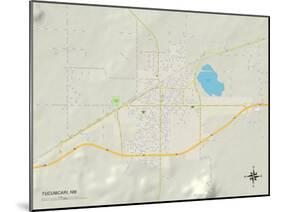 Political Map of Tucumcari, NM-null-Mounted Art Print