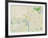 Political Map of Tulsa, OK-null-Framed Art Print